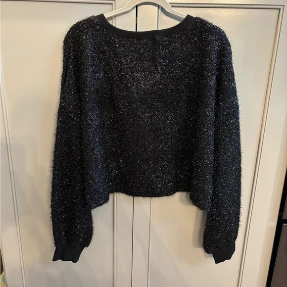 Peach Love Spooky long sleeve shimmery top sz LG Halloween - Picture 5 of 6